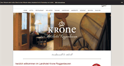 Desktop Screenshot of hotel-krone-roggenbeuren.de
